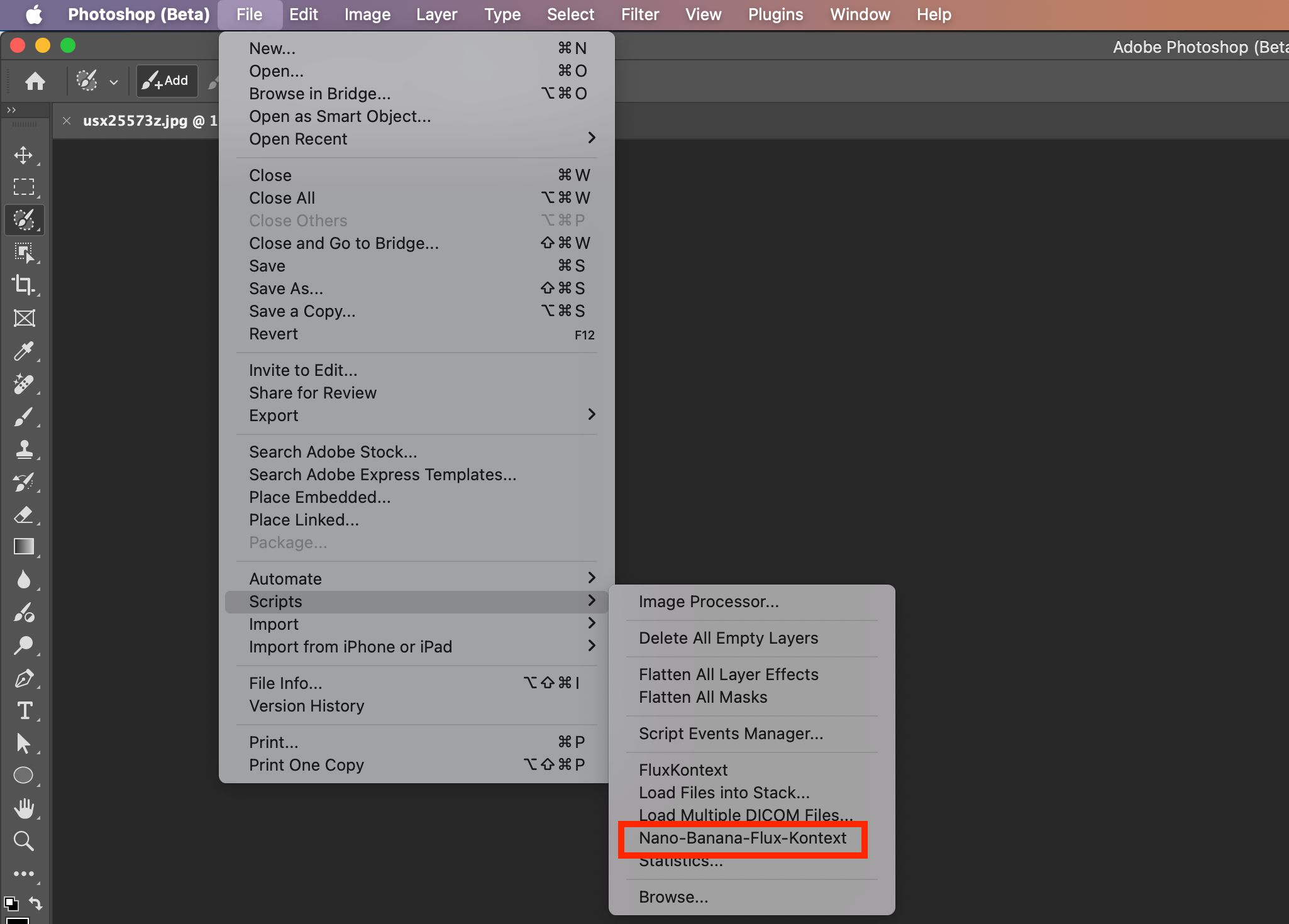 Nano Banana & Flux Kontext — AI Script para o Photoshop
