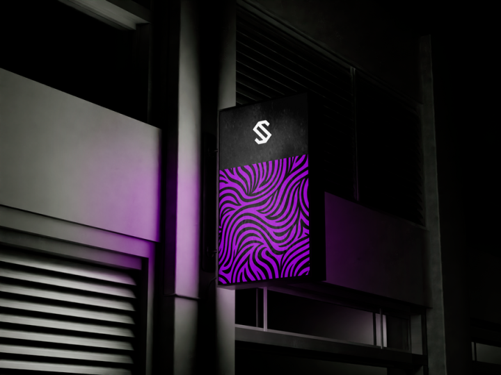 Apresente seus projetos de identidade visual ou logotipo com nosso Mockup de Placa Luminoso, perfeito para exibir sua arte de forma sofisticada e iluminada.